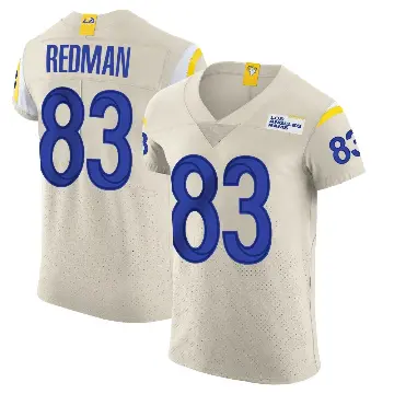 ＃83 Men's Mark Redman Elite Los Angeles Rams Bone Vapor Jersey