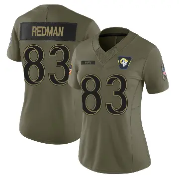 ＃83 Women's Mark Redman Olive Limited Los Angeles Rams 2025 Salute to Service Jersey