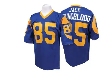 ＃85 Men's Jack Youngblood Blue Authentic Los Angeles Rams 1979 Throwback Jersey