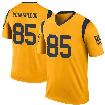 ＃85 Men's Jack Youngblood Gold Legend Los Angeles Rams Color Rush Jersey