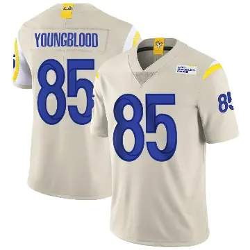 ＃85 Men's Jack Youngblood Limited Los Angeles Rams Bone Vapor Jersey