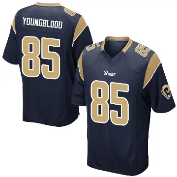 ＃85 Men's Jack Youngblood Navy Game Los Angeles Rams Team Color Jersey