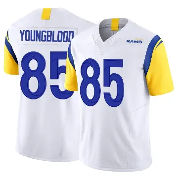 ＃85 Men's Jack Youngblood White Limited Los Angeles Rams Vapor F.U.S.E. Jersey