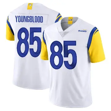 ＃85 Men's Jack Youngblood White Limited Los Angeles Rams Vapor Untouchable Jersey