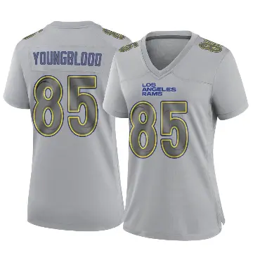 ＃85 Women's Jack Youngblood Gray Game Los Angeles Rams Atmosphere Fashion Jersey