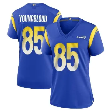 ＃85 Women's Jack Youngblood Royal Game Los Angeles Rams Alternate Jersey