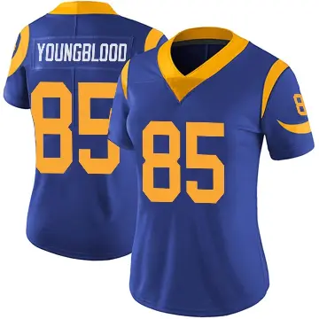 ＃85 Women's Jack Youngblood Royal Limited Los Angeles Rams Alternate Vapor Untouchable Jersey