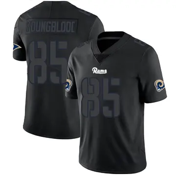 ＃85 Youth Jack Youngblood Black Impact Limited Los Angeles Rams Jersey
