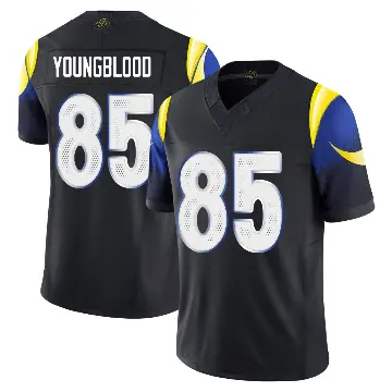 ＃85 Youth Jack Youngblood Blue Limited Los Angeles Rams Midnight 2025 Rivalries Collection Jersey