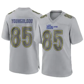 ＃85 Youth Jack Youngblood Gray Game Los Angeles Rams Atmosphere Fashion Jersey