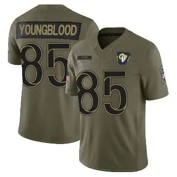 ＃85 Youth Jack Youngblood Olive Limited Los Angeles Rams 2025 Salute to Service Jersey