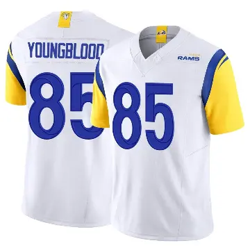 ＃85 Youth Jack Youngblood White Limited Los Angeles Rams Vapor F.U.S.E. Jersey