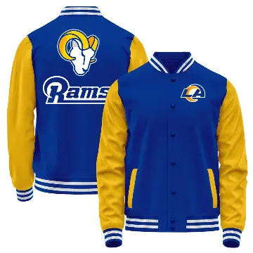 Men's Orange Los Angeles Rams Blue Full-Snap Jacket
