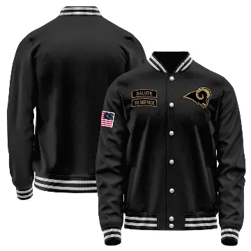 Youth Black Los Angeles Rams Salute to Service Sideline Performance Jacket