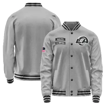 Youth Gray Los Angeles Rams Salute to Service Performance Jacket